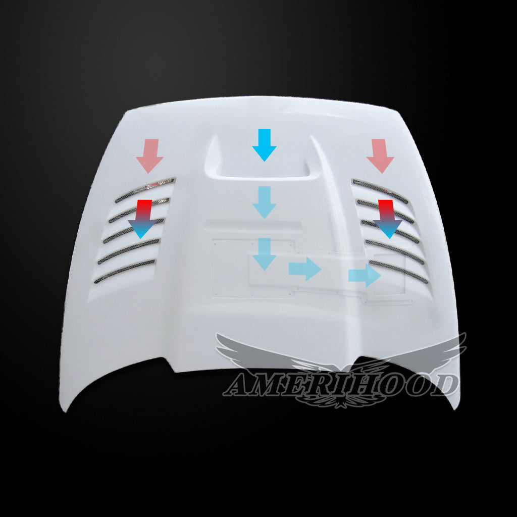 Dodge Ram 2500 1994-2002 SSK Style Functional Heat Extraction Ram Air Hood